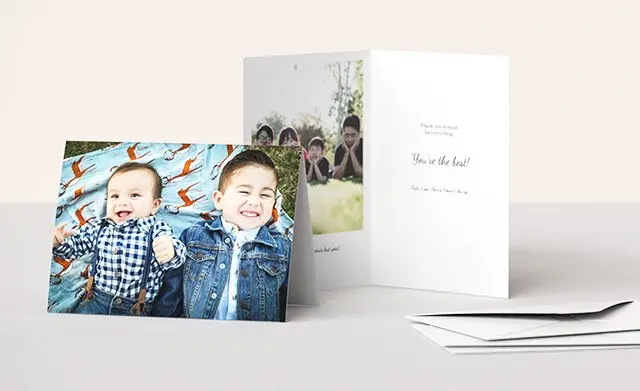 Folded personalised Greeting Cards