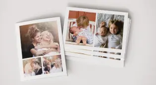 Bordered collage photo cards